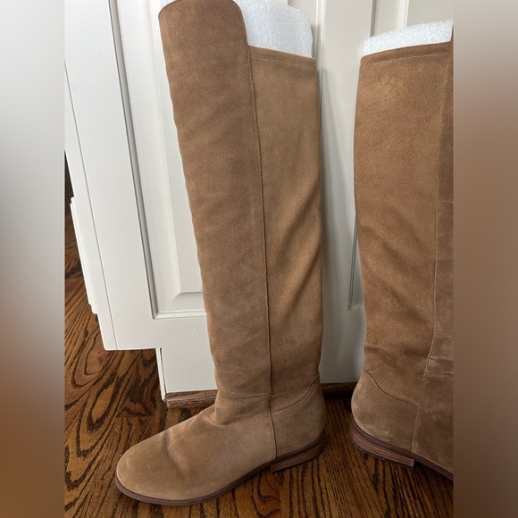 Sole Society Tan Suede Knee High Boots, Size 9 - Picture 6 of 10